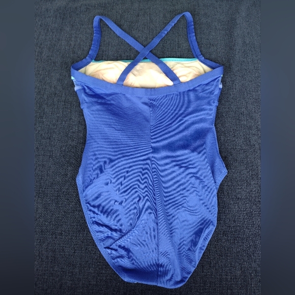 VTG One Piece Swimsuit Solid Yellow Size 14 90s Sessa USA - Picture 2 of 6